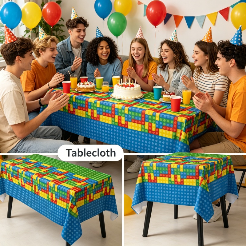 Tafelkleed in bouwsteen-stijl, - Gaming Accessories Aesthetic recensie en prijs